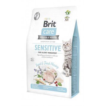 Сухий корм для котів з харчовою непереносимістю Brit Care Cat GF Insect з комахами та рибою 2 кг 171963 фото