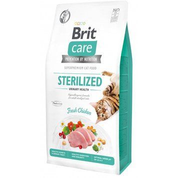 Сухий корм для стерилізованих котів Brit Care Cat GF Sterilized Urinary Health, 7 кг 171285 фото