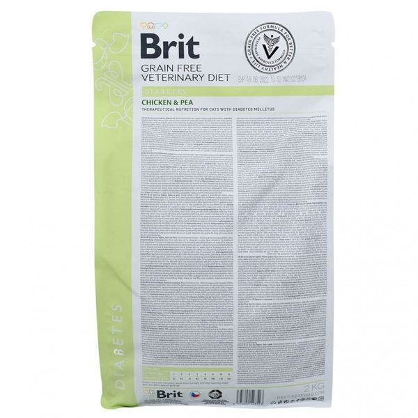 Brit GF Veterinary Diets Cat Diabets 2 kg 170969/528523 фото
