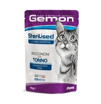 Gemon Sterilised шматочки з тунцем та рибкою дорі 100 г 70300902 фото