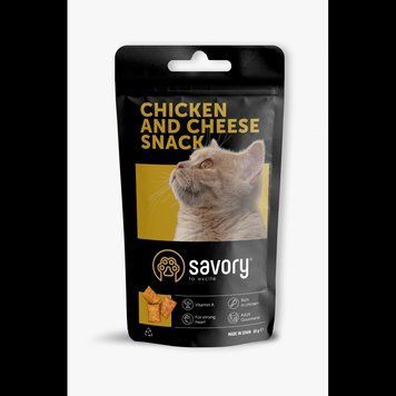 Хрумкі ласощі Savory Cats Snacks Pillows Gourmand with Chicken and Cheese для дорослих вибагливих котів подушечки з куркою 31461 фото