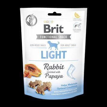 Лакомства Brit Care Functional Snack Light для собак для контролю ваги с кроликом и папаею 150 г 111419/9956 фото