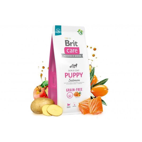 Сухий корм для цуценят Brit Care Dog Grain-free Puppy беззерновий з лососем, 3 кг 172194 фото