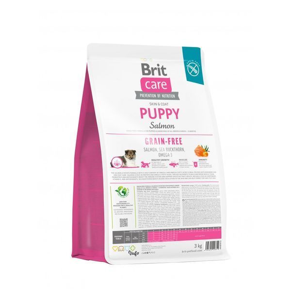 Сухий корм для цуценят Brit Care Dog Grain-free Puppy беззерновий з лососем, 3 кг 172194 фото