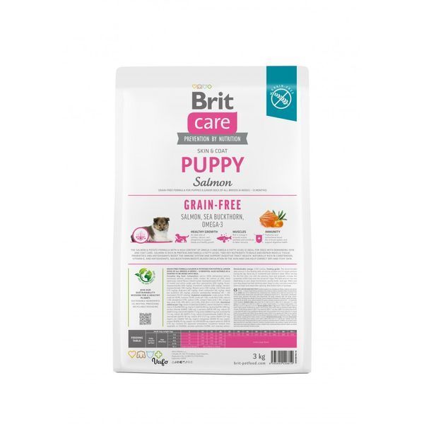 Сухий корм для цуценят Brit Care Dog Grain-free Puppy беззерновий з лососем, 3 кг 172194 фото