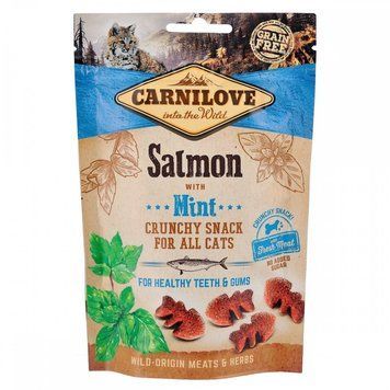 Лакомство для кошек Carnilove Cat Crunchy Snack лосось, мята, 50 г 100410/ 527175 фото