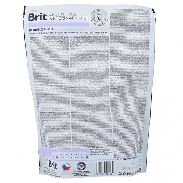 Brit GF Veterinary Diets Cat Gastrointestinal 400 г 170964/528431 фото