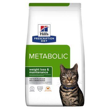 Hill&rsquo;s PRESCRIPTION DIET Metabolic Сухий корм для котів для контролю та зниження ваги, з куркою, 3 кг 605940 фото