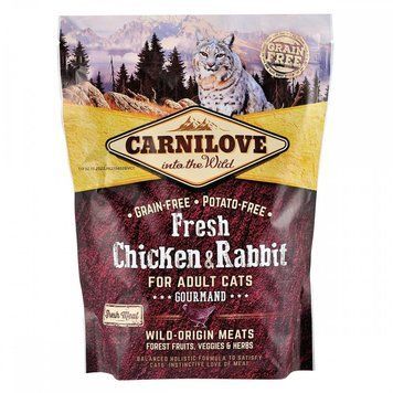 Сухий корм для дорослих котів Carnilove Fresh Chicken & Rabbit 400 г (курка та кролик) 170873/7373 фото
