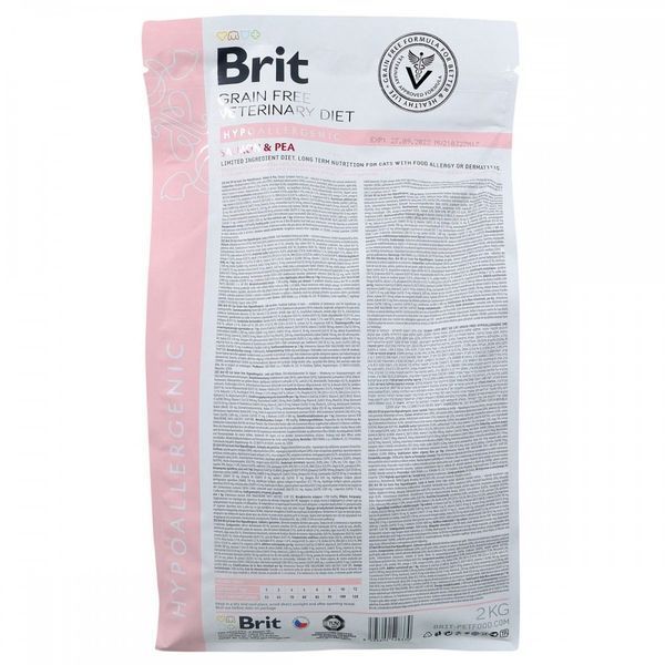 Brit GF Veterinary Diets Cat Hypoallergecnic 2 кг 170960/528370 фото