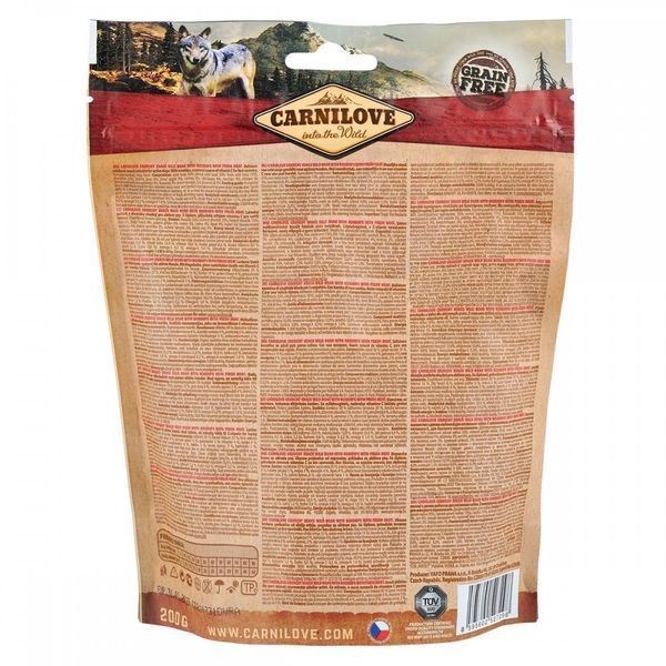 Ласощі для собак Carnilove Dog Crunchy Snack дикий кабан, шипшина, 200 г 100407/7298 фото