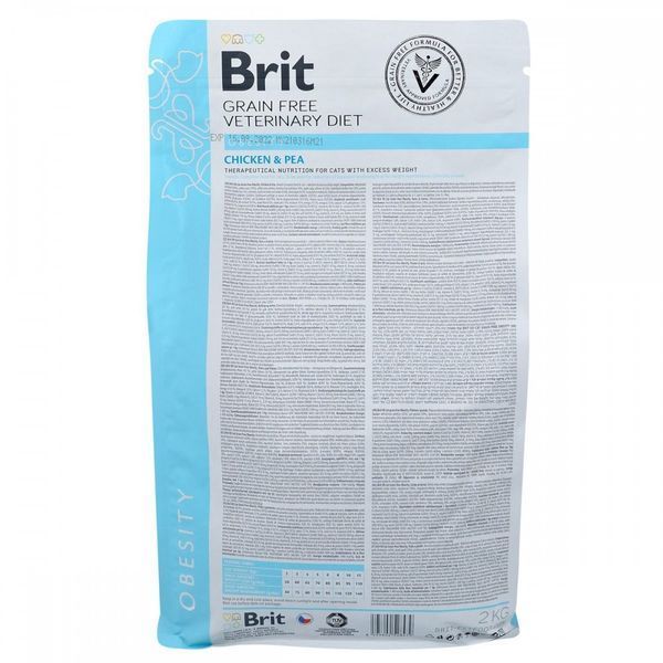 Brit GF Veterinary Diets Cat Obesity 2 кг 170966/528479 фото