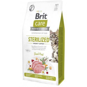 Корм сухий Brit Care Cat Grain Free Sterilized Immunity Support для стерилізованих котів для підтримки імунітету зі свининою 7 кг 172546 фото