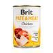 Вологий корм для собак Brit Pat&eacute; & Meat з куркою, 400 г 100073/0281 фото 1