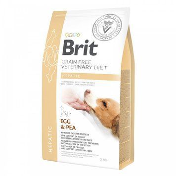 Brit GF VetDiets Dog Hepatic 2 кг при болезни печени с яйцом, горохом, бататом и гречкой 170947/8165 фото