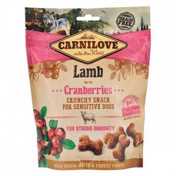 Ласощі для собак Carnilove Dog Crunchy Snack ягня, журавлина, 200 г 100405/7250 фото