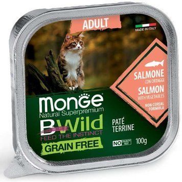 Monge BWild Grain free WET Adult лосось з овочами 100 г 70012881 фото