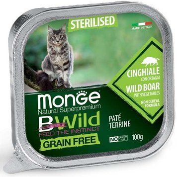 Monge BWild Grain free WET Sterilised кабан з овочами 100 г 70012904 фото