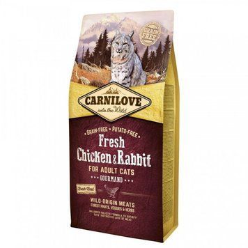 Сухой корм для взрослых кошек Carnilove Fresh Chicken & Rabbit 6 кг (курица и кролик) 170875/7410 фото