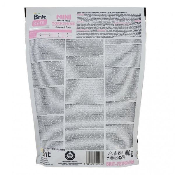 Сухий корм для йоркширських тер'єрів Brit Care Mini GF Yorkshire, 400 г 170780 фото