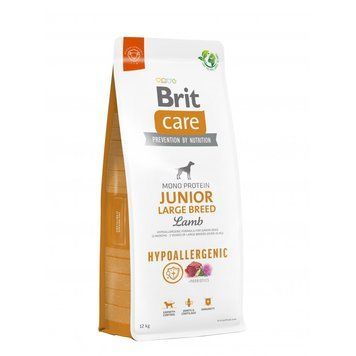 Сухий корм для молодих собак великих порід Brit Care Dog Hypoallergenic Junior Large Breed гіпоалергенний з ягням, 12 кг 172219 фото