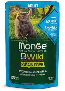 Monge BWild Grain free WET анчоус з овочами 85 г 70012775 фото