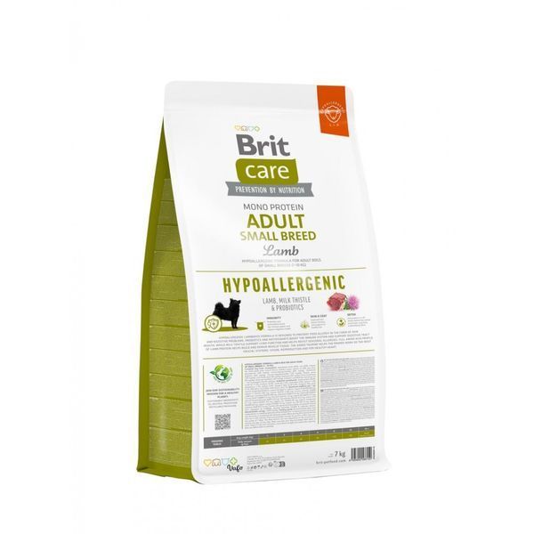 Сухий корм для собак Brit Care Dog Hypoallergenic Adult Small Breed 7 кг - ягня 172651 фото