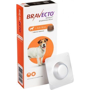 Жувальна пігулка Bravecto (Бравекто) від бліх і кліщів для собак 4,5 - 10 кг 146519 фото