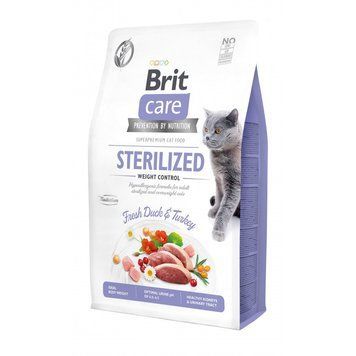 Сухий корм для стерилізованих котів і котів із надмірною вагою Brit Care Cat GF Sterilized Weight Control, 2 кг 171294 фото
