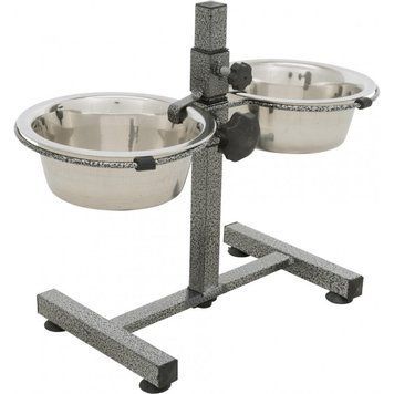 Стійка з мисками для собак Trixie 2 x 750 мл / 15 см, h:27 см 24920 фото
