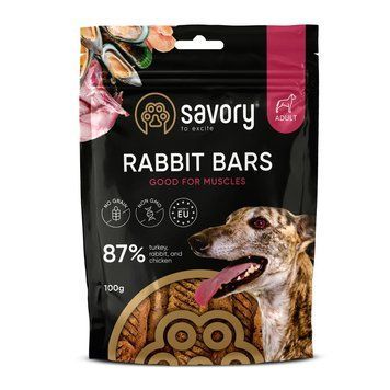 Джерки Savory Bars With Rabbit батончики для собак з кроликом 100 г 21113 фото