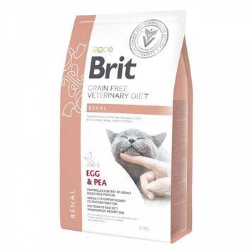 Сухой корм для кошек, при заболеваниях почек Brit GF Veterinary Diet Renal 2 кг (яйцо) 170957/528325 фото