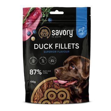 Джерки Savory Fillet Turkey With Duck, філе індички з качкою, 100 г 21151 фото