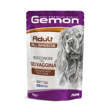 Gemon Adult шматочки з м'ясом диких тварин 100 г 70300629 фото
