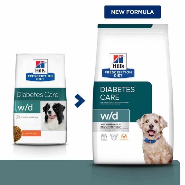 Hill's PRESCRIPTION DIET w/d Сухий корм для собак при цукровому діабеті, з куркою, 10 кг 605859 фото