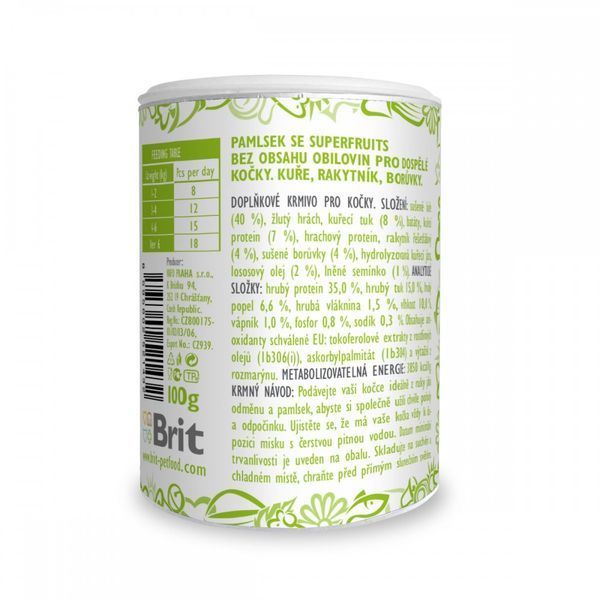 Ласощі Brit Care Superfruits Chicken д/котів з куркою обліпихою та чорницею 100 г 111269 фото