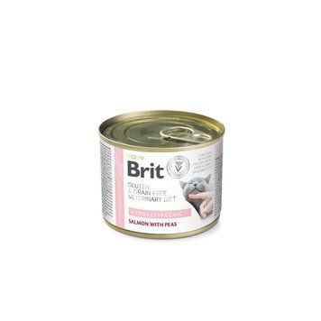 Влажный корм Brit VetDiets конс. для кошек с пищевой аллергией и непереносимостью ингредиентов Кэт Гипоаллергеник 200г 100709 фото