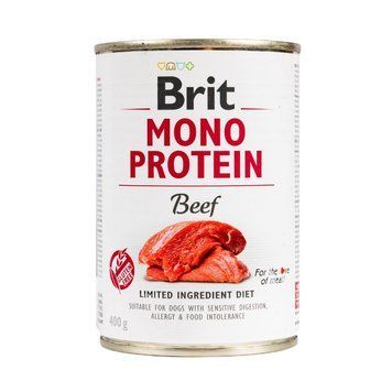 Вологий корм для собак Brit Mono Protein Beef з яловичиною, 400 г 100057/9766 фото