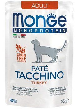 Monge MONOPROTEIN Adult 100% індичка 85 г 70013734 фото