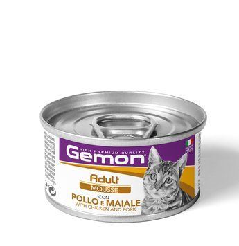 GEMON Cat Adult мусс куркою та свининою 90 г 70301022 фото