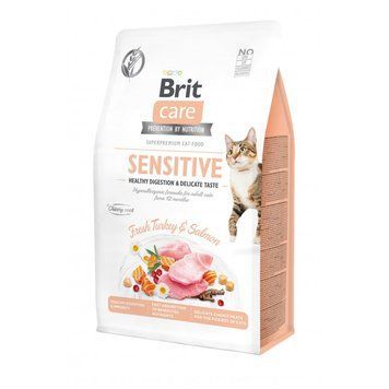 Корм сухий Brit Care Cat Grain Free Sensitive HDigestion Delicate Taste для котів з чутливим травленням індичка та лосось 40 171283/0716 фото
