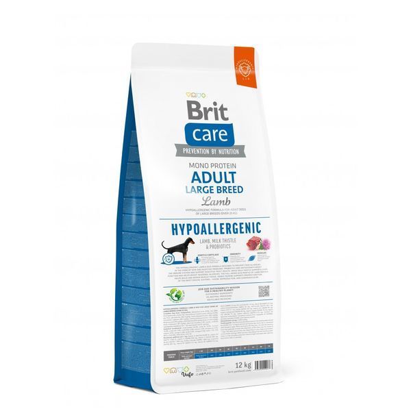 Сухий корм для собак великих порід Brit Care Dog Hypoallergenic Adult Large Breed гіпоалергенний з ягням, 12 кг 172222 фото