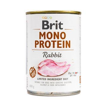 Влажный корм для собак Brit Mono Protein Rabbit с кроликом, 400 г 100061/9797 фото