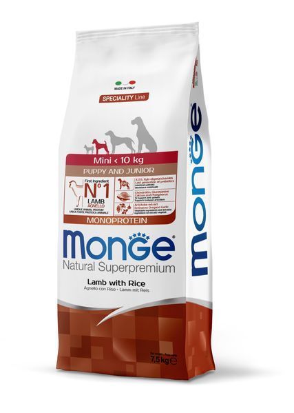 Monge Mini Puppy & Junior ягня з рисом 15 кг 70005944 фото