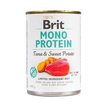 Вологий корм для собак Brit Mono Protein Tuna & Sweet Potato з тунцем і бататом, 400 г 100055/9742 фото
