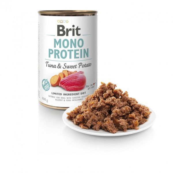 Вологий корм для собак Brit Mono Protein Tuna & Sweet Potato з тунцем і бататом, 400 г 100055/9742 фото