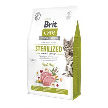 Корм сухий Brit Care Cat Grain Free Sterilized Immunity Support для стерилізованих котів для підтримки імунітету зі свининою 172545 фото