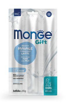 Monge Gift Dog Puppy and Junior свинина з молоком 50 г 70085410 фото