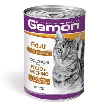 GEMON Cat Adult курка та індичка 420 г 70300728 фото
