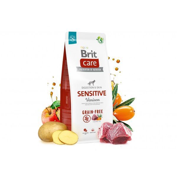 Корм сухий Brit Care Dog Grain-free Sensitive для собак з чутливим травленням та харчовою непереносимістю беззерновий з олениною 172209 фото